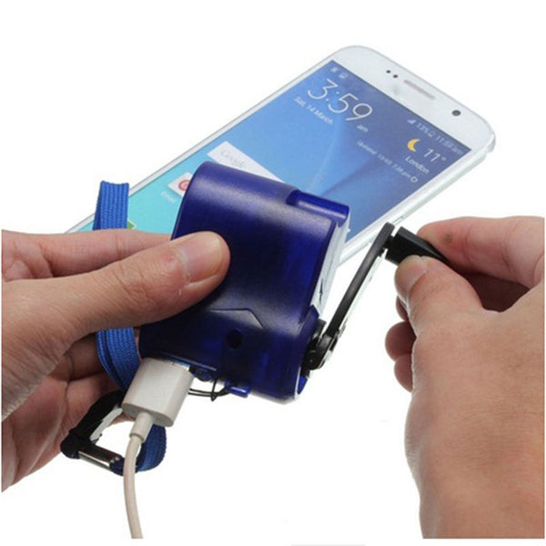 6V 300mA Hand Crank Wind Up USB Cell Phone Emergency Charger